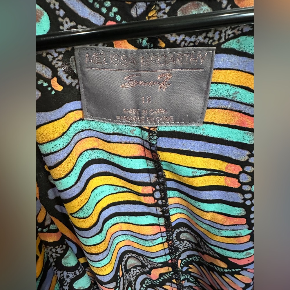 Melissa McCarthy Seven7 Multicolor Striped Blouse - Picture 2 of 3